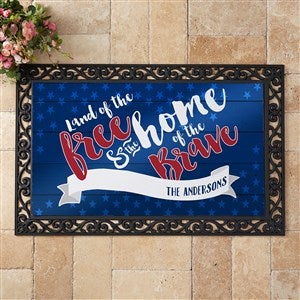 Personalized Patriotic Door Mat - 20x35