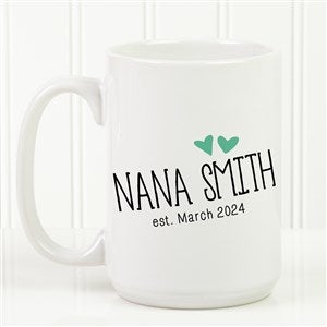 Personalized Coffee Mug for Grandparents - 15oz White