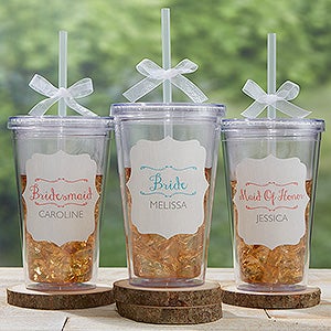 Bridesmaid On The Go Personalized Acrylic Insulated Tumbler