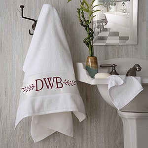 Meadow Monogram Personalized Bath Towel