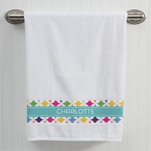 Geometric Personalized Bath Towel