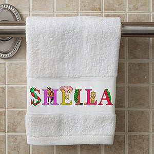 Alphabet Animals Personalized Hand Towel