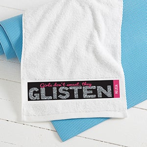 Girls Don't Sweat Personalized Gym Towel