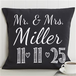 Our Wedding Date Personalized 18" Throw Pillow - #15843-L