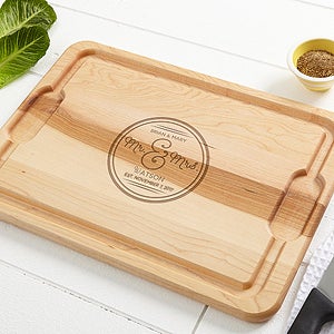 Circle Of Love Personalized Extra Large Cutting Board- 15x21