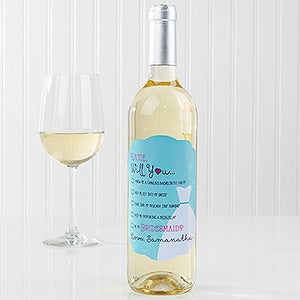 Will You Be My Bridesmaid Personalized Wine Bottle Labels