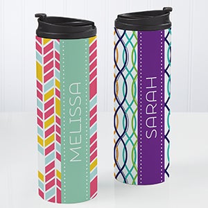 Geometric Personalized 16oz. Travel Tumbler