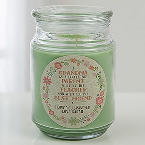 My Grandma, My Friend Personalized Scented Candle Jar