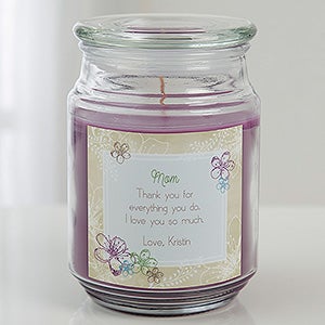 For Her Personalized Scented Glass Candle Jar