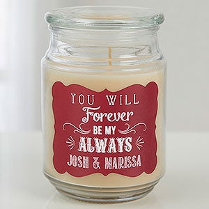 Love Quotes Personalized Scented Glass Candle Jar