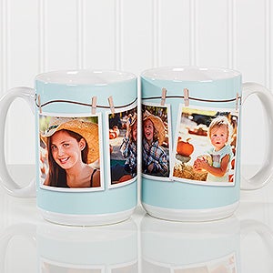 3 Photo Collage Personalized Coffee Mug 15oz.- White
