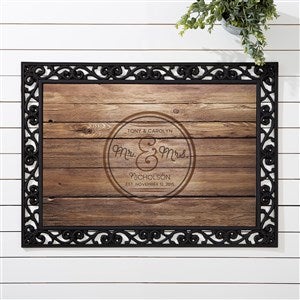 Personalized Wedding Doormat - Circle Of Love - Recycled Rubber Back - Unique Wedding & Anniversary Gifts