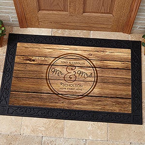 Circle Of Love Personalized Doormat- 20x35