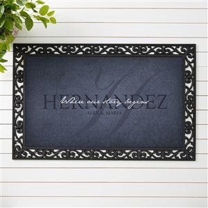 Personalized Family Doormat - Heart of Our Home - 20x35