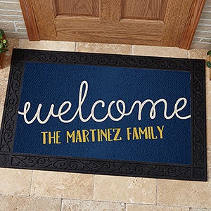 Front Door Greetings Personalized Doormat- 20x35