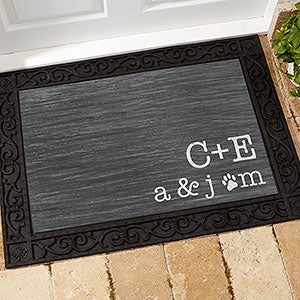 Family Initials Personalized Doormat-18x27