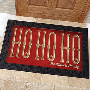 HO HO HO Personalized Doormat- 20x35
