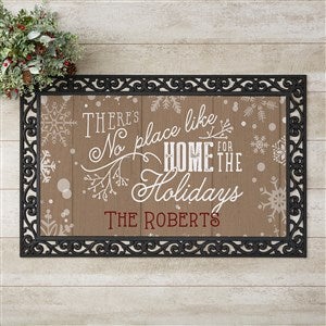 Personalized Doormat - No Place Like Home For The Holidays