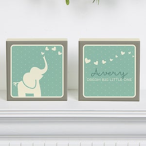 Baby Zoo Animals Personalized Shelf Blocks- Set of 2