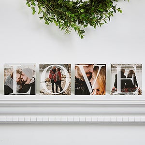 Personalized Love Photo Shelf Blocks Set