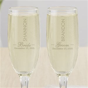 Personalized Wedding Flute Set - The Wedding Couple