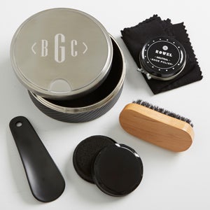 Men?s Monogram Premium Shoe Shine Gift Set