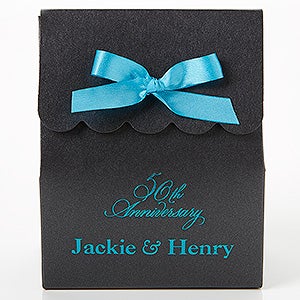 Wedding & Anniversary Stardream Personalized Tote Favor Boxes - Scalloped