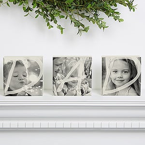 DAD Personalized Photo Shelf Blocks- Set of 3