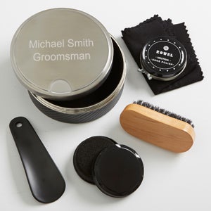 Groomsmen Personalized Shoe Shine Gift Set