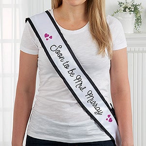 Bride-To-Be Personalized Satin Sash