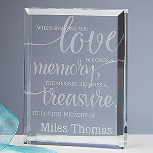 Memory Becomes A Treasure Engraved Keepsake