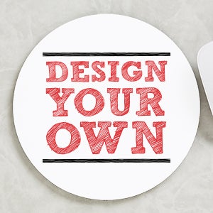 Design Your Own Personalized Round Mouse Pad- White