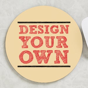 Design Your Own Personalized Round Mouse Pad- Tan