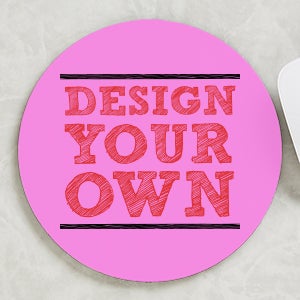 Design Your Own Personalized Round Mouse Pad- Pink