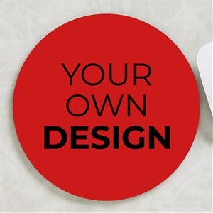 Design Your Own Personalized Round Mouse Pad - Red