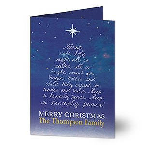 Silent Night Personalized Christmas Cards