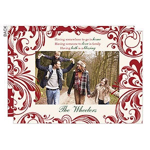 Christmas Blessing Personalized Flat Card