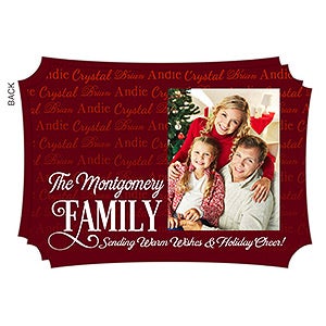 Family Is Love Personalized Christmas Flat Card
