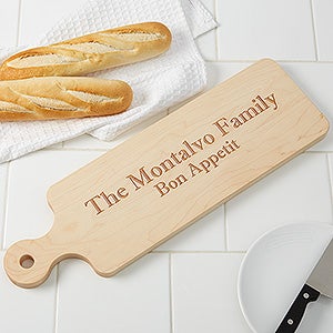 Maple Leaf Personalized Artisan Bread Board