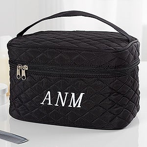Embroidered Quilted Train Case- Monogram