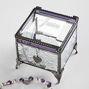 Wedding Reflections Vintage Personalized Jewelry Box