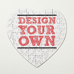 Design Your Own Personaliezd Heart Puzzle