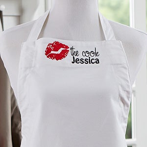 Kiss The Cook Embroidered Apron