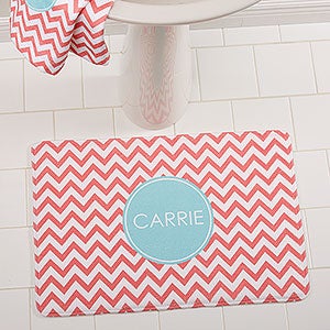 Preppy Chic Personalized Memory Foam Bath Mat