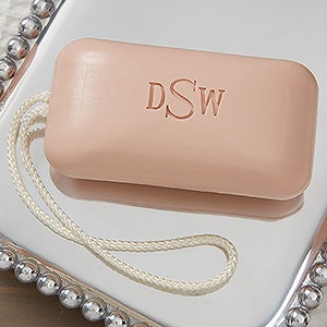 Elegant Monogram Massage Soap W/ Rope - Monogram