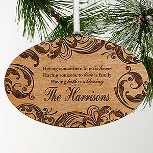 Family Blessings Personalized Ornament