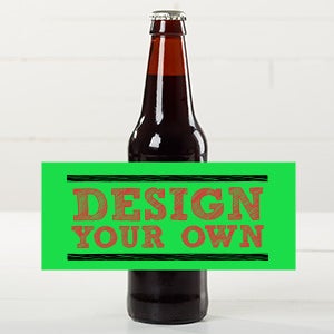 Design Your Own Personalized Beer Bottle Labels- Set of 6 - Green