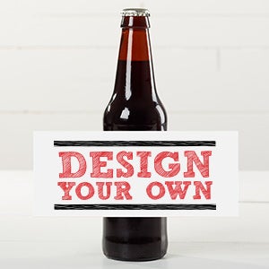 Design Your Own Personalized Beer Bottle Labels- Set of 6 - White
