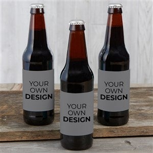 Design Your Own Grey Beer Bottle Labels - Set Of 6