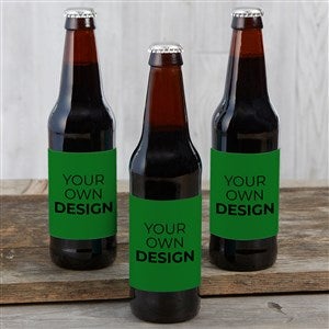Design Your Own Personalized Beer Bottle Labels - Set Of 6 - Green